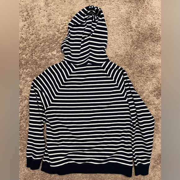 Lauren Ralph Lauren Navy/White Stripe Hooded Sweatshirt - Picture 4 of 6